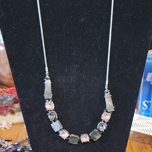 Elegant Black and Pink Necklace